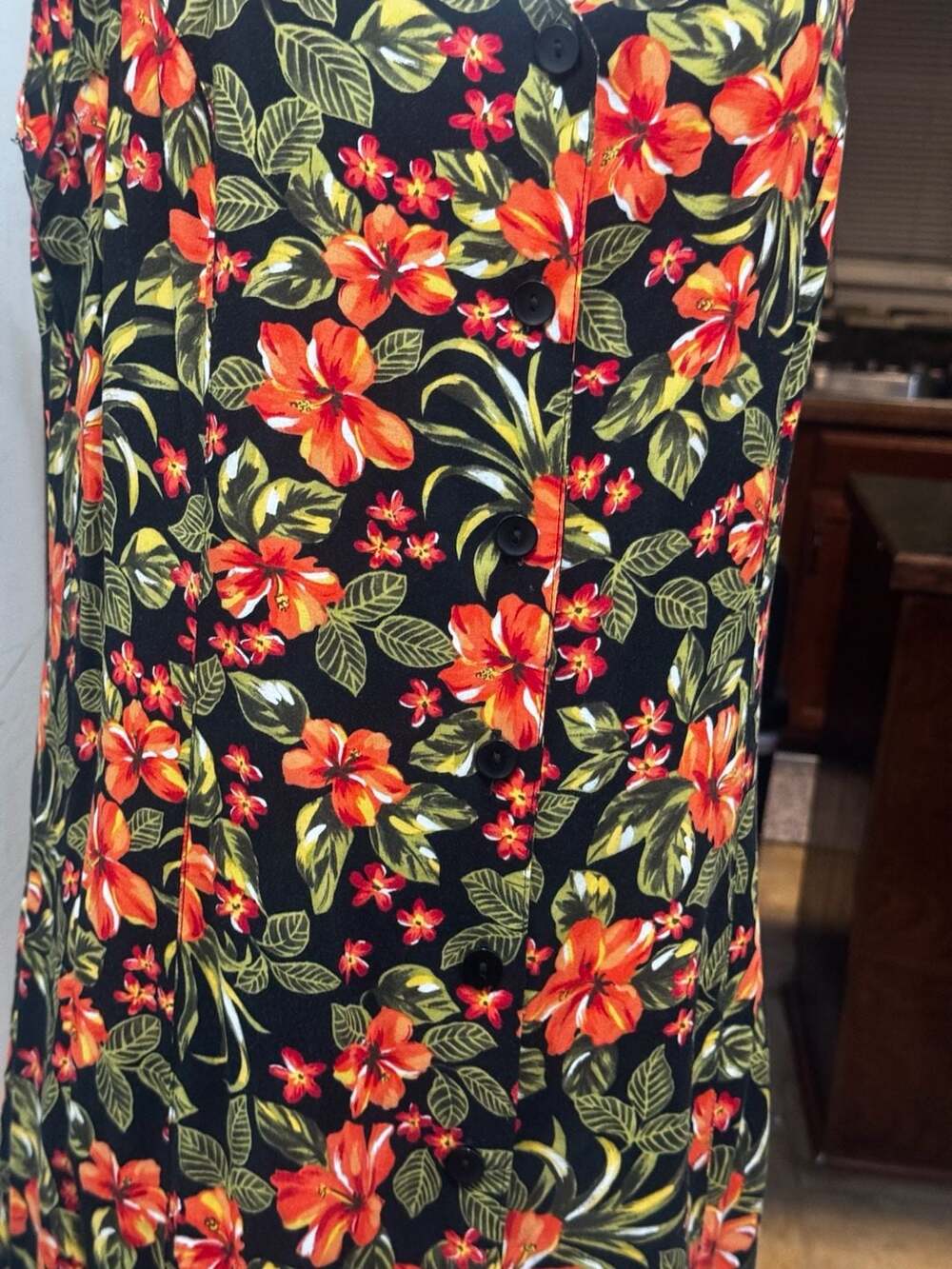 Erika Dresses Floral Sleeveless Button-Front Maxi Dress Size XL - Picture 2 of 9
